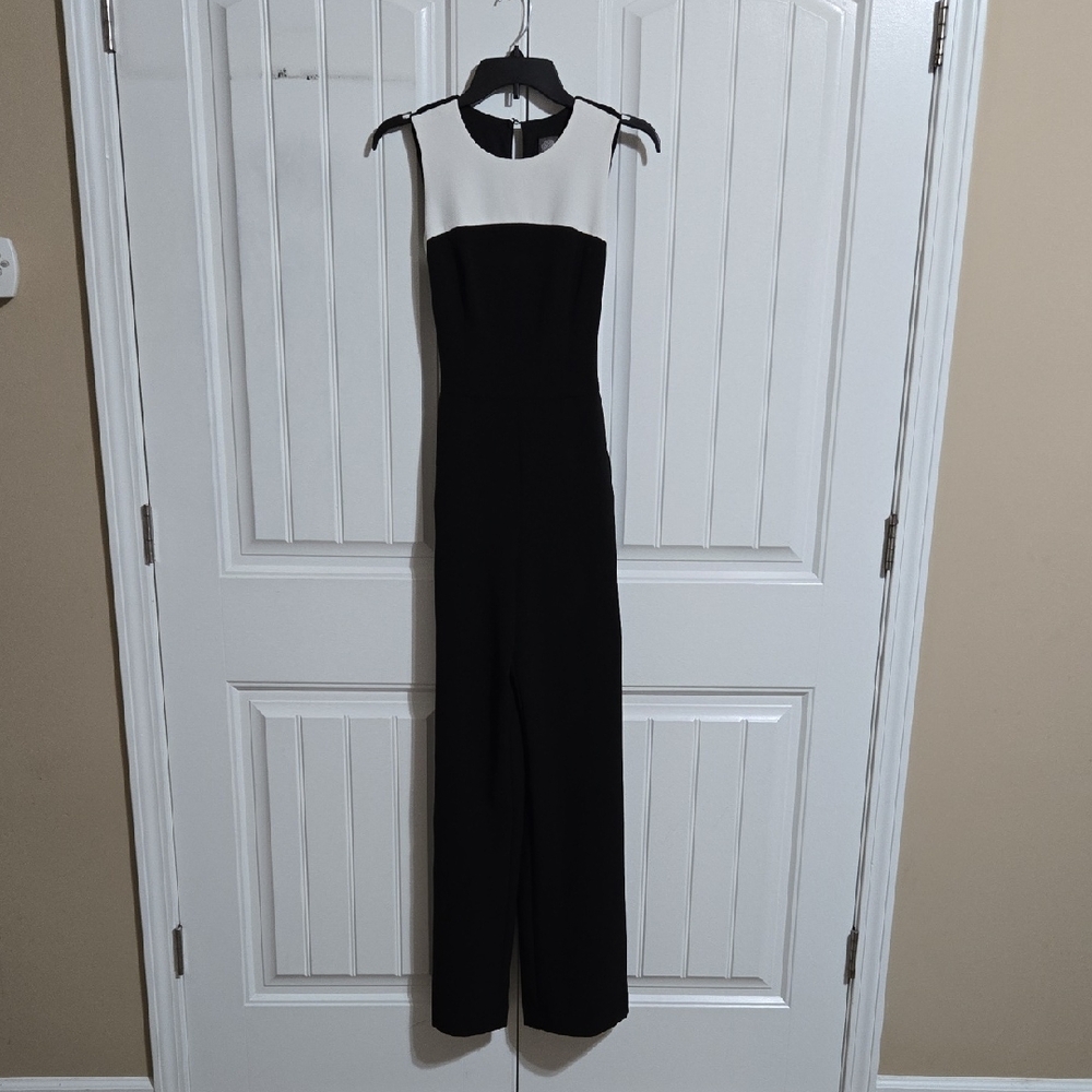 Vince Camuto Black and White Wide Leg Pants Jumpsuit